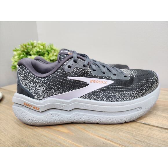 Brooks Ghost Max 2 Womens 8.5 Wide Shoes Running Sneaker Gray 1204201D005 - Picture 1 of 9